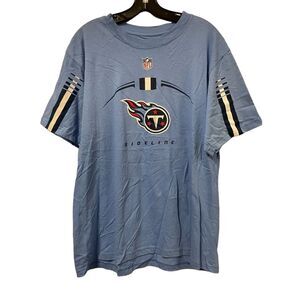 Reebok Tennessee Titans NFL T-Shirt Mens XL Sideline‎ Blue Logo Casual Football
